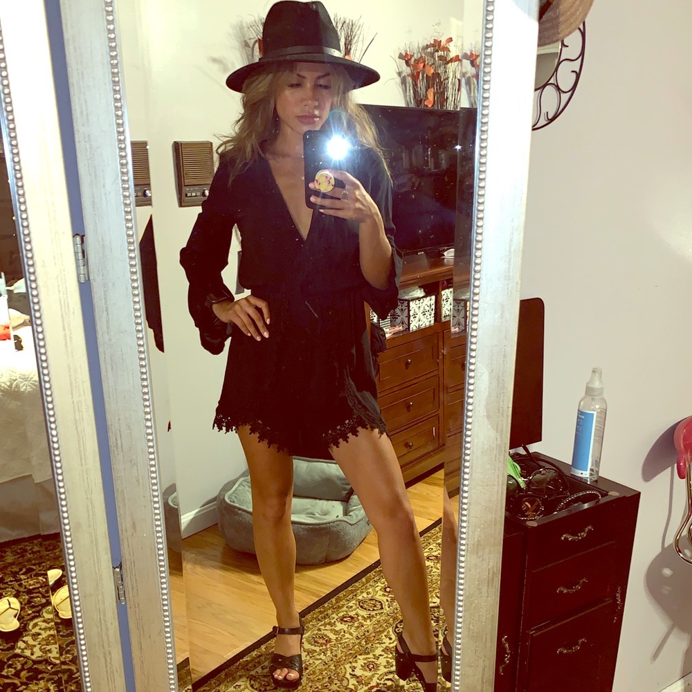 NWT Low-Cut Black Tobi Romper